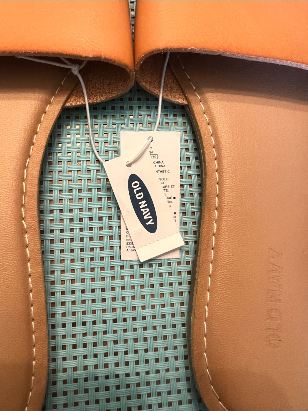 Old Navy Women's Cognac Slide Sandals - Picture 6 of 8